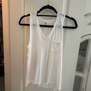 Madewell White Tank Top Sleeveless Casual